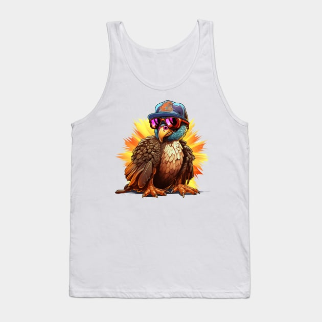 Cartoon Thanksgiving Turkey #14 Tank Top by Chromatic Fusion Studio